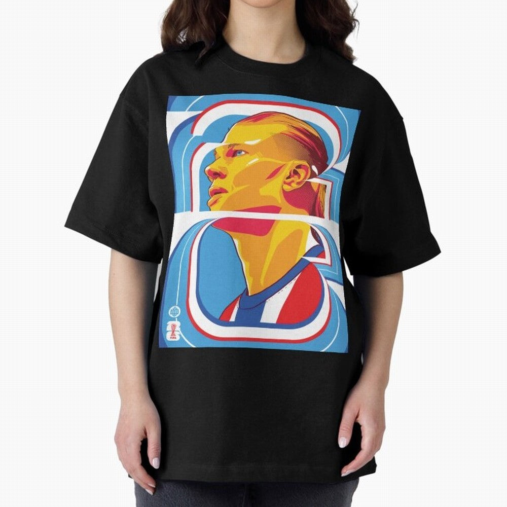World Cup 2026 Soccer Celebration: United Football Fan Art Oversized T-Shirt Celebrate the Biggest Stage of Match Day Hype around FIFA World Cup 2026 Group Stage, Haaland and Mbappe, Portugal, Spain and Germany, Sports Nostalgia, International