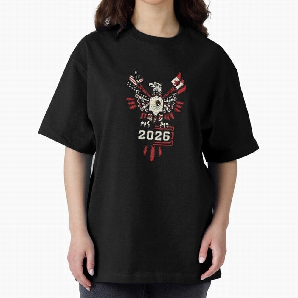 Rise of the North Eagle - Soccer Team Spirit 2026 T-Shirt_82784061 Oversized T-Shirt Bring Bold Fan Energy to FIFA World Cup 2026 Group Stage Spirit, Built around France and Portugal, Messi and Cristiano Ronaldo, Global Supporter Spirit, Legendary