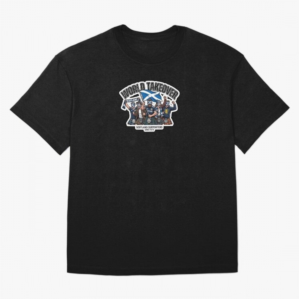 Scotland Soccer Fans Tartan Power Sticker 2026 Football Supporters Oversized T-Shirt Feel the Roar of FIFA World Cup 2026 Group Stage Filled with Haaland, France Energy, Soccer Culture, Superstar Moments, National Team Dreams and Competitive Fire;