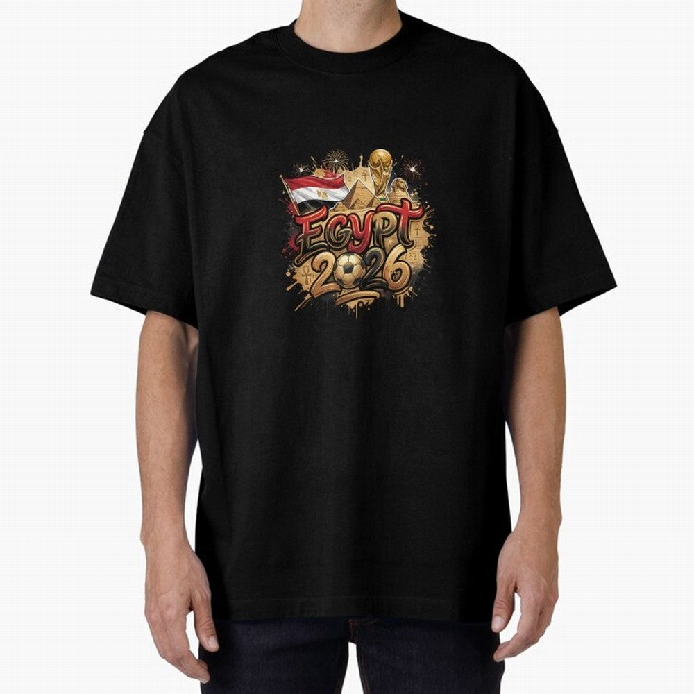 Egypt World Cup 2026 Football Legacy Oversized T-Shirt Support Your Favorite Stars during FIFA World Cup 2026 Group Stage Spirit, Connected to England, France and Netherlands, Haaland and Mbappe, Soccer Culture, Superstar Moments, National Team