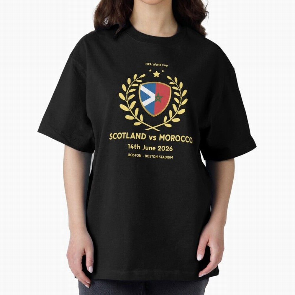 FIFA World Cup - Scotland v Morocco Oversized T-Shirt Treasure Match Day Hype around FIFA World Cup 2026 Group Stage, Messi, Brazil, Tournament Hype, Historic Matchups, Family Viewing Parties and Global Sports Pride; Made for Die Hard Supporters,