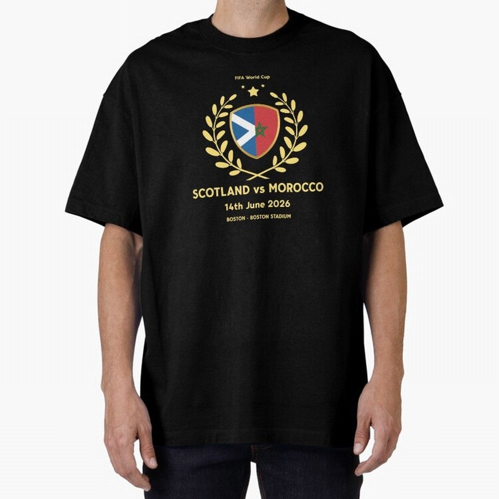FIFA World Cup - Scotland v Morocco Oversized T-Shirt Treasure Match Day Hype around FIFA World Cup 2026 Group Stage, Messi, Brazil, Tournament Hype, Historic Matchups, Family Viewing Parties and Global Sports Pride; Made for Die Hard Supporters,