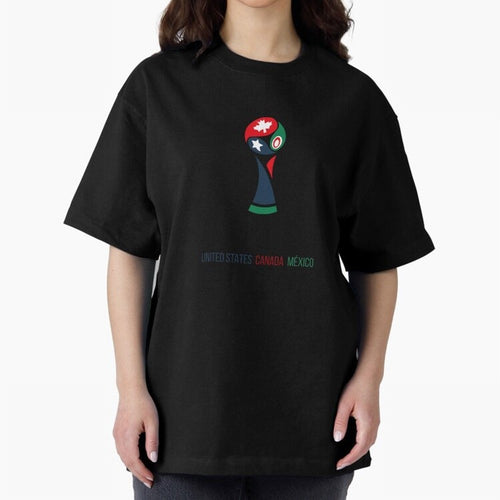2026 World Cup Oversized T-Shirt Show Match Day Excitement for FIFA World Cup 2026 Group Stage for Fans of Messi, CR7 and Mbappe and Brazil, Bringing Football Festival Excitement, Trophy Ambitions, Country Rivalries and Star Player Buzz; Built for