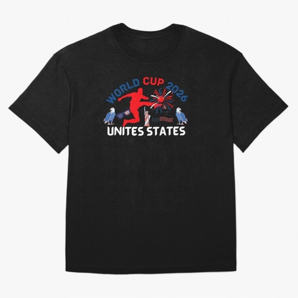 World cup 2026 unisex T-shirt World cup soccer North America 2026 Soccer World cup 26 USA Oversized T-Shirt Honor FIFA World Cup 2026 Group Stage for Fans of CR7 and Spain and Netherlands, Bringing Goal Celebration Energy, Supporter Heritage,