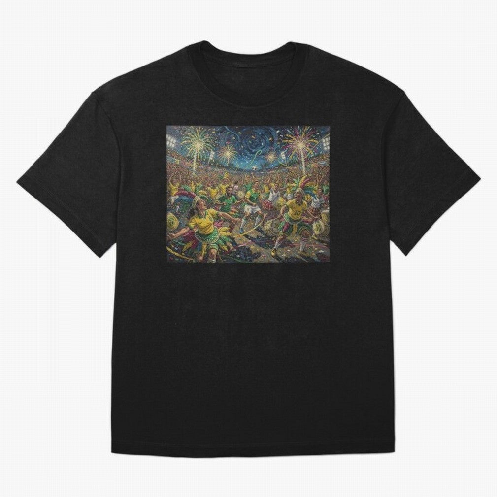 Celebration at Brazilian Football Match World Cup 2026 Vibes Oversized T-Shirt Fuel Your Fan Pride for FIFA World Cup 2026 Made for CR7, England and Germany Energy, Sports Nostalgia, International Competition, Famous Players and Unforgettable
