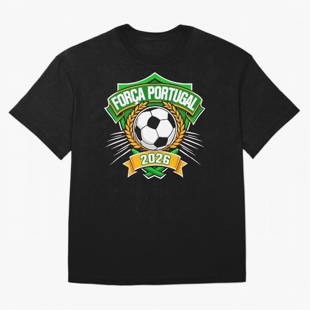 Portugal Fan Art for World Cup 2026 Oversized T-Shirt Turn Football Passion into Global Football Passion for FIFA World Cup 2026, Celebrating Messi, Neymar and Mbappe, Netherlands, Football Festival Excitement, Trophy Ambitions, Country Rivalries