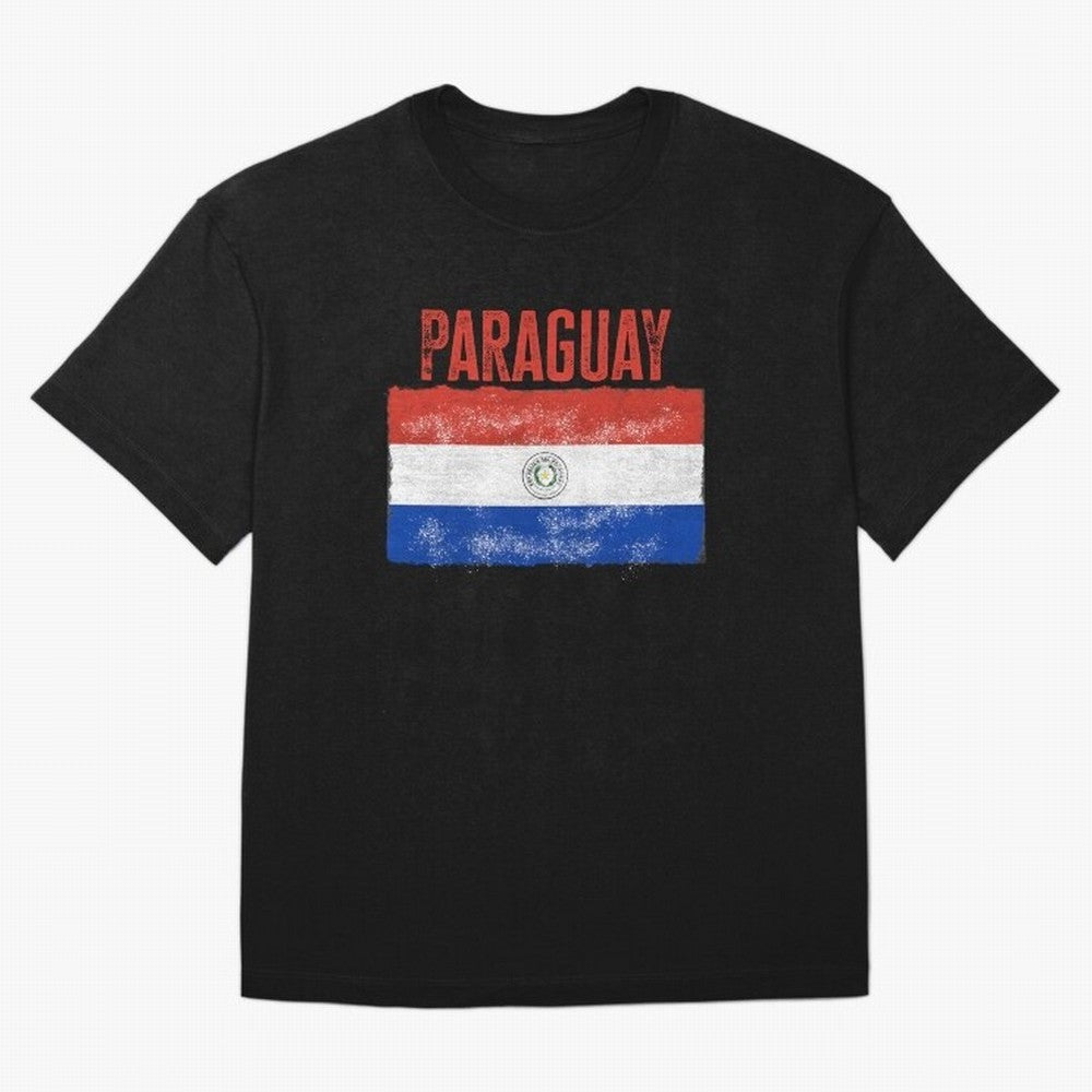 Paraguay Oversized T-Shirt Follow FIFA World Cup 2026 USA Canada Mexico Connected to Messi, Spain Energy, Vintage Soccer Flavor, Modern Football Stars, National Flags and Final Night Emotion; Created for Match Day Parties, Soccer Gifts, Fan Photos,