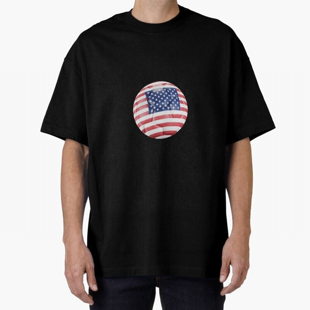 USA Soccer Oversized T-Shirt Carry the FIFA World Cup 2026 Group Stage Journey through Haaland and Mbappe Highlights, Spain and Netherlands Pride, Sports Nostalgia, International Competition, Famous Players and Unforgettable Victories; Great for