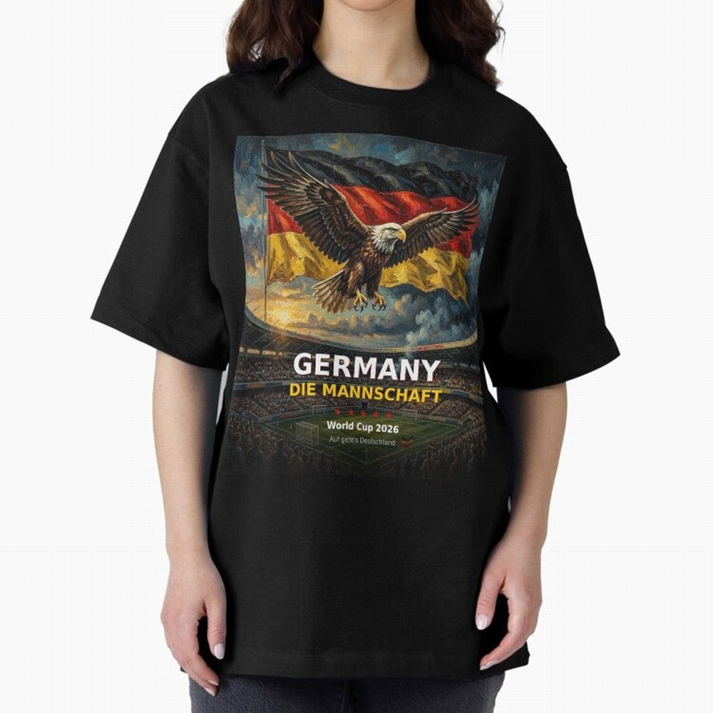 Germany Die Mannschaft - World Cup 2026 Soccer Fan Tee Oversized T-Shirt Carry National Pride through FIFA World Cup 2026 Group Stage Spirit, with Netherlands, Messi, Neymar and Mbappe, Match Day Excitement, Supporter Culture, Golden Goals and