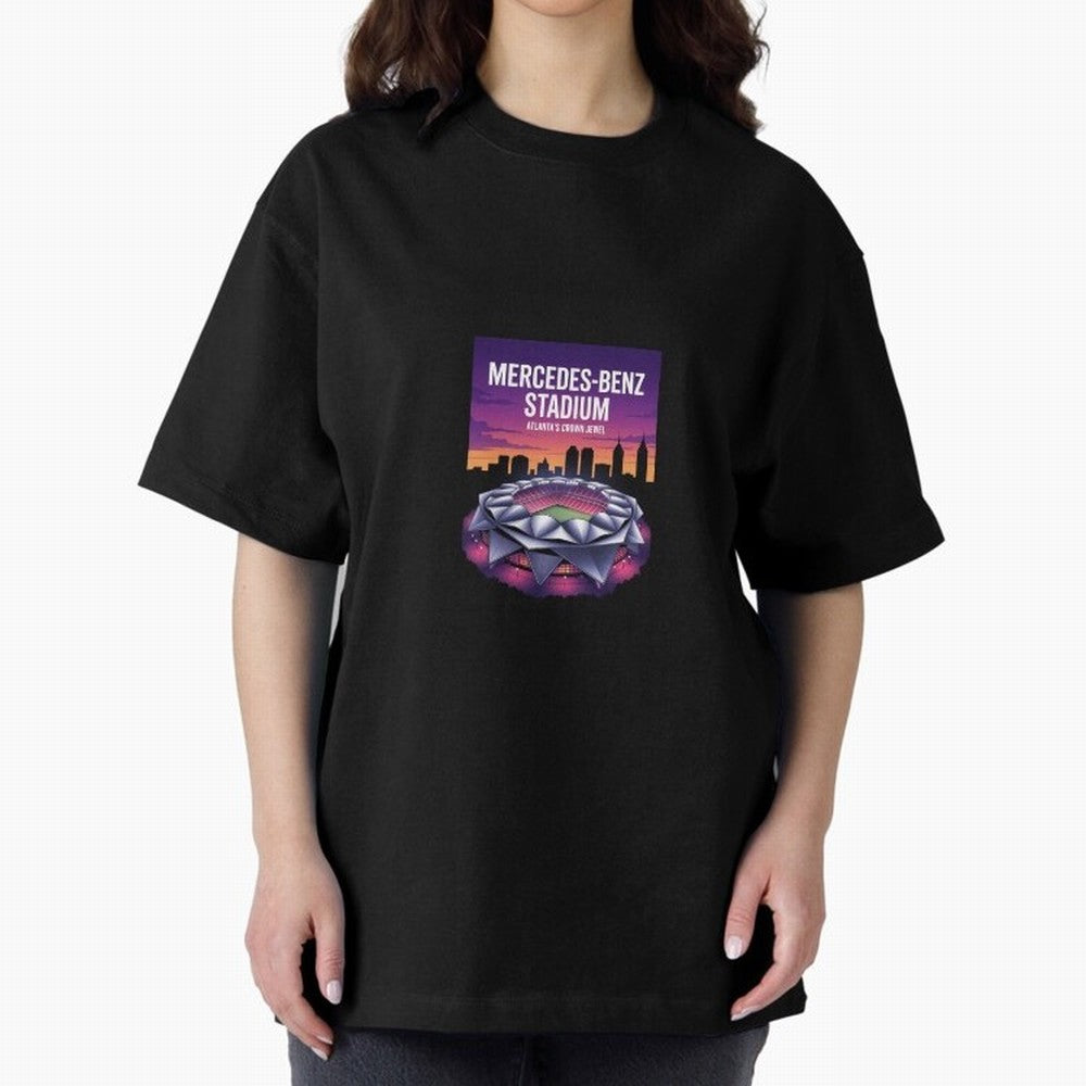 Atlanta Stadium Oversized T-Shirt Upgrade FIFA World Cup 2026 USA Canada Mexico Spirit, Filled with France and Portugal, Haaland, Supporter Pride, Iconic Celebrations, Legendary Names and Global Match Day Energy; Perfect for Fans, Collectors,