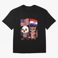 The American eagle and its friend, the Croatian marten Oversized T-Shirt Elevate Match Day Hype around FIFA World Cup 2026 Group Stage, Haaland, Argentina and Brazil, Stadium Memories, Football Loyalty, International Chants and Championship