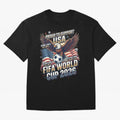 Proud To Support USA FIFA World Cup 2026 American Soccer Fan Patriotic Design Oversized T-Shirt Make Game Day About Global Football Passion for FIFA World Cup 2026, Filled with CR7, Argentina and Brazil, Football History, Final Match Energy, Crowd
