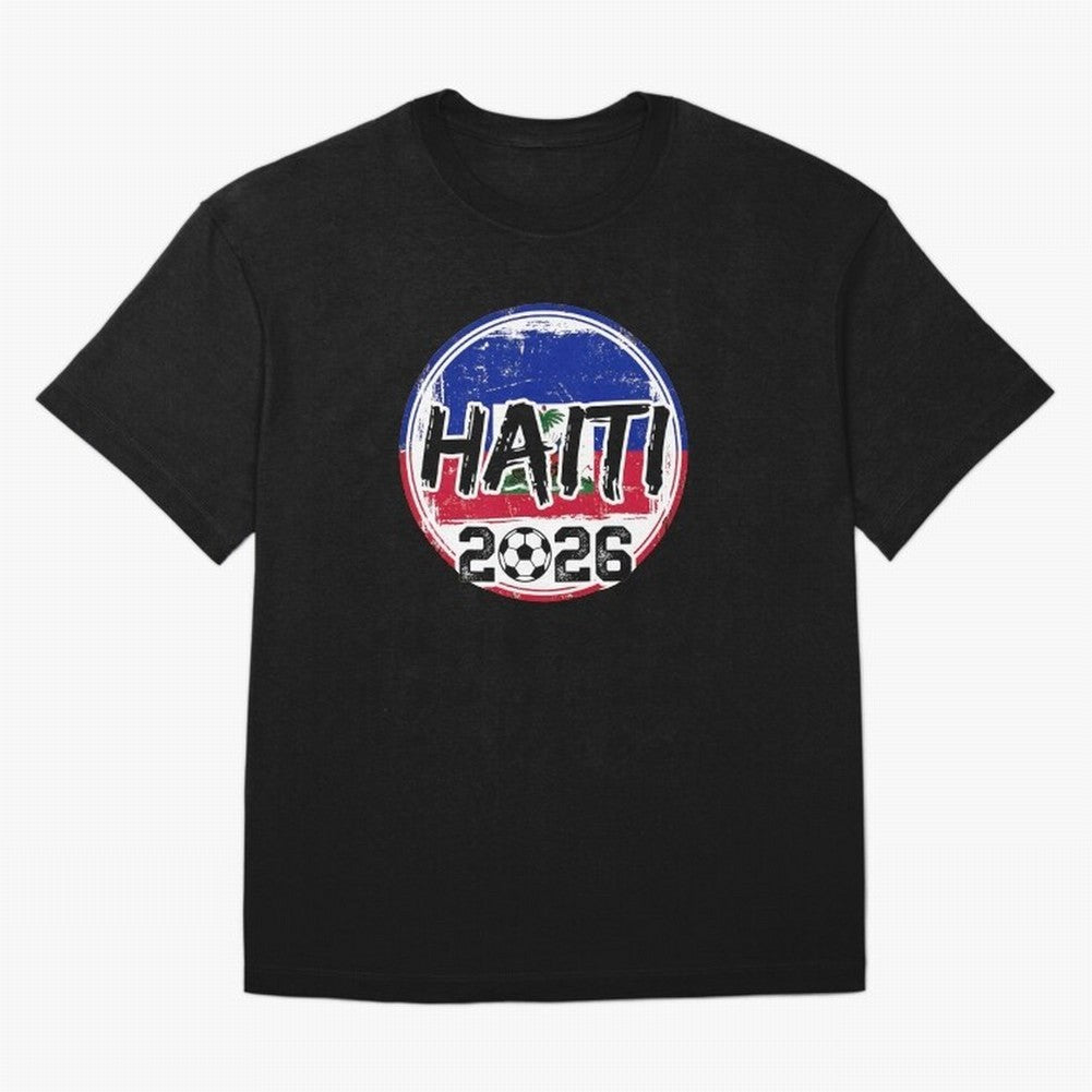 Haiti World Cup 2026 Soccer Fan Game Day T-Shirt_86605887 Oversized T-Shirt Share Match Day Hype around FIFA World Cup 2026 USA Canada Mexico, Mbappe, Argentina and Brazil, Worldwide Fan Energy, Dramatic Goals, Stadium Lights and Championship