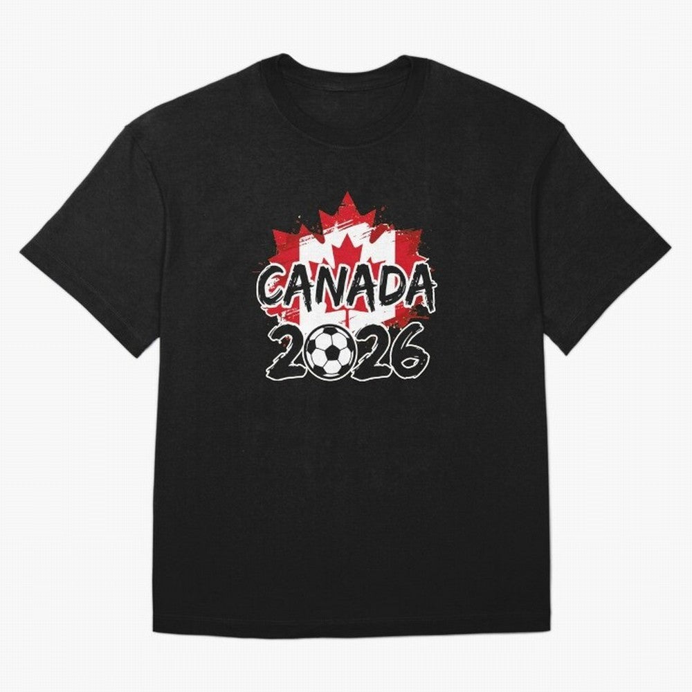 Canada World Cup 2026 Soccer Fan Game Day T-Shirt_86605883 Oversized T-Shirt Show Your Stadium Side during FIFA World Cup 2026 for Fans of Haaland and Argentina and Brazil, Bringing Worldwide Fan Energy, Dramatic Goals, Stadium Lights and