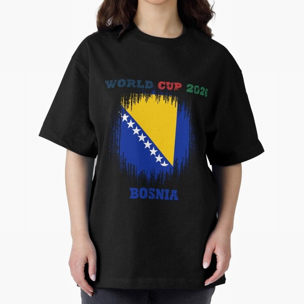 BOSNIA WORLD CUP 2026 Oversized T-Shirt Back the Journey through FIFA World Cup 2026 USA Canada Mexico Spirit, Built around Spain, Cristiano Ronaldo, Haaland and CR7, Football History, Final Match Energy, Crowd Noise and Once in a Lifetime Moments;
