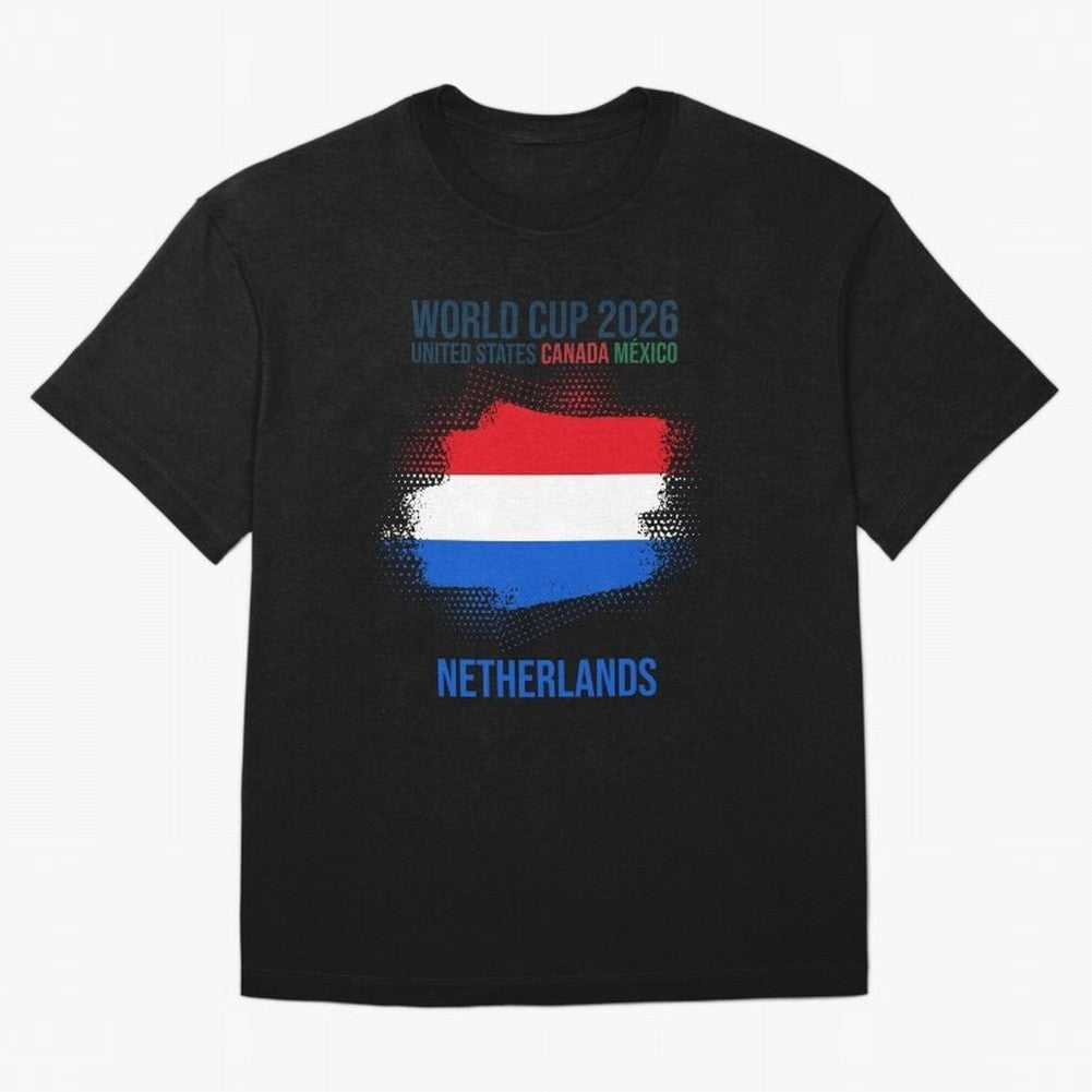 NETHERLANDS WORLD CUP 2026 Oversized T-Shirt Join Supporters Worldwide for Global Football Passion for FIFA World Cup 2026, Featuring Messi, Argentina, France and Brazil, Game Day Rituals, Football Legends, Country Pride and the Road to the Final;