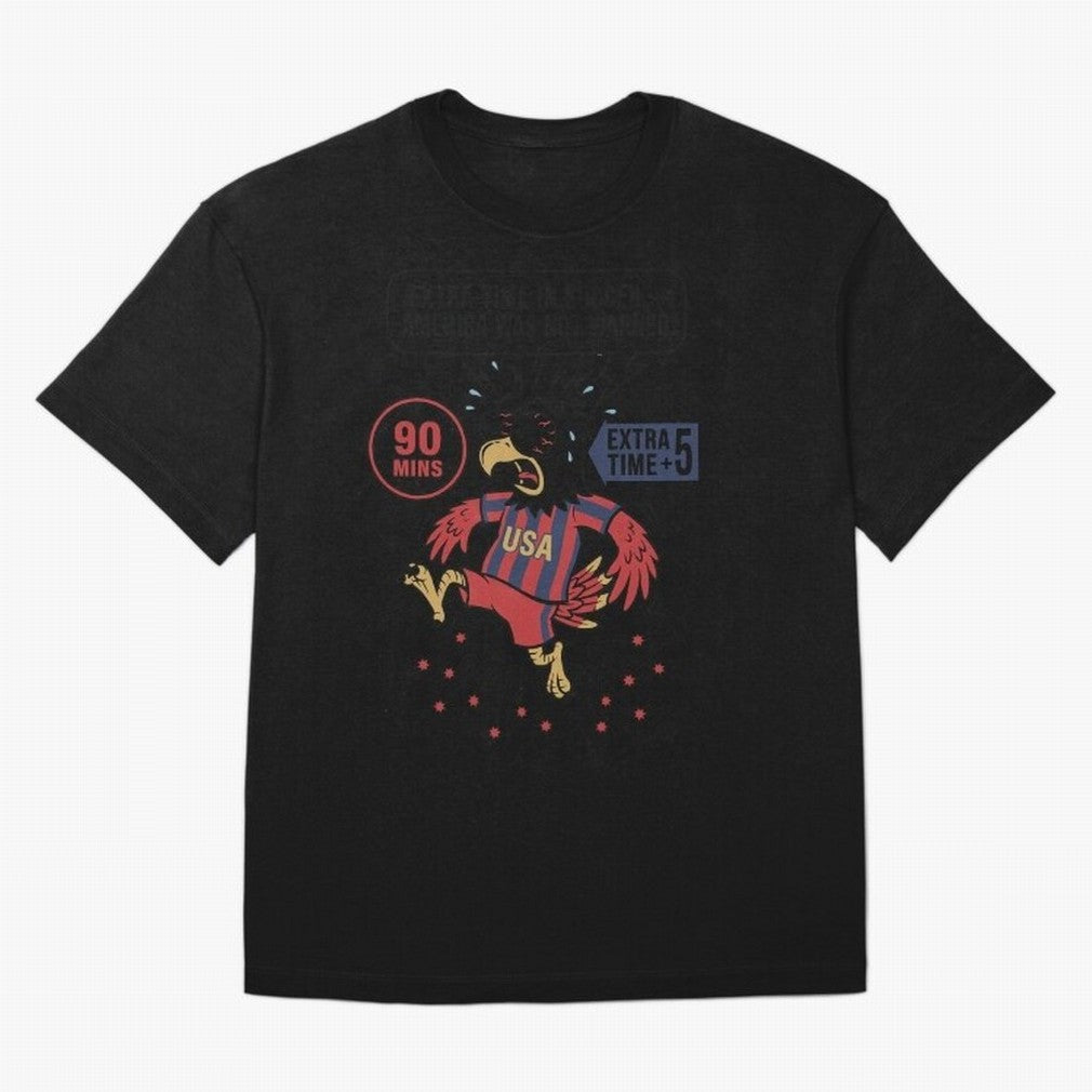 Extra Time ¡ª America Was Not Warned V1 Oversized T-Shirt Follow the Final Road of FIFA World Cup 2026 USA Canada Mexico Centered on Messi, Neymar and Mbappe, Brazil, Portugal and Argentina Energy, Retro Football Energy, Iconic Rivalries, Trophy