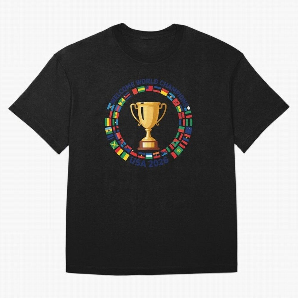 World Cup 2026 Celebration T-Shirt | USA Canada Mexico Soccer Fan Tee Oversized T-Shirt Bring Global Tournament Vibes to FIFA World Cup 2026 Group Stage Featuring Haaland, Argentina, France and Brazil Energy, Supporter Pride, Iconic Celebrations,