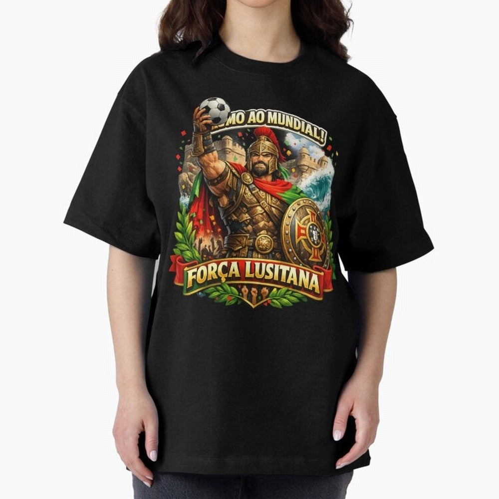 Portugal Rooster World Cup 2026 Fan Art Oversized T-Shirt Capture FIFA World Cup 2026 for Fans of Neymar and Argentina and Brazil, Bringing Worldwide Fan Energy, Dramatic Goals, Stadium Lights and Championship Celebrations; Perfect for Supporters