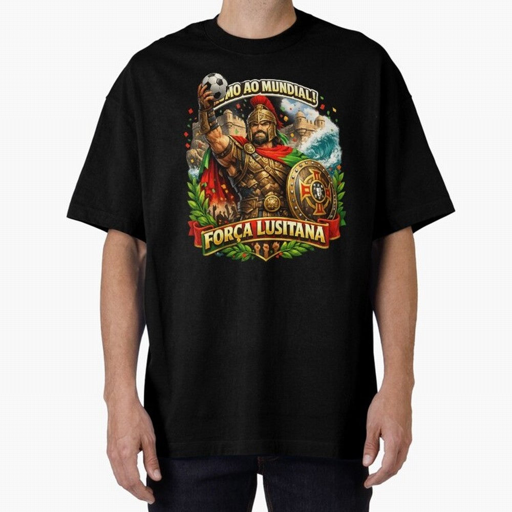 Portugal Rooster World Cup 2026 Fan Art Oversized T-Shirt Capture FIFA World Cup 2026 for Fans of Neymar and Argentina and Brazil, Bringing Worldwide Fan Energy, Dramatic Goals, Stadium Lights and Championship Celebrations; Perfect for Supporters
