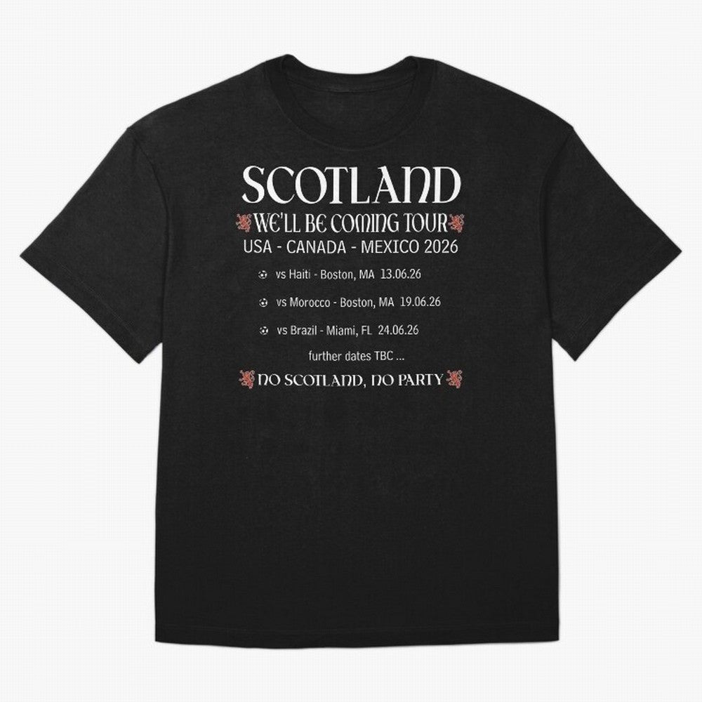 Scotland We'll be Coming Tour Oversized T-Shirt Fuel Your Fan Pride for FIFA World Cup 2026 Group Stage Built around Messi, CR7 and Mbappe, England, France and Netherlands Energy, Soccer Culture, Superstar Moments, National Team Dreams and
