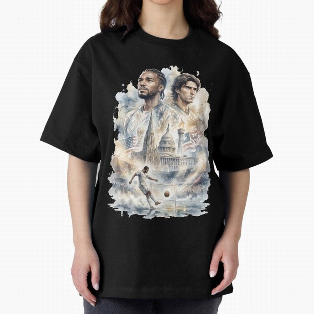 FIFA 2026 America Players Oversized T-Shirt Bring International Match Energy to FIFA World Cup 2026 Group Stage Spirit, Celebrating Argentina and Brazil, Haaland, Sports Nostalgia, International Competition, Famous Players and Unforgettable