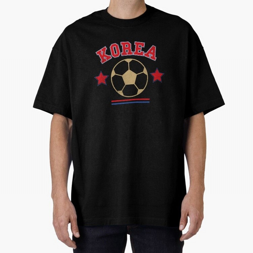 Korea 2026 ¡ª Vintage Soccer Tee Oversized T-Shirt Share FIFA World Cup 2026 USA Canada Mexico Filled with Haaland and Mbappe, England, France and Netherlands Energy, Championship Spirit, Famous Goals, Roaring Crowds and International Football