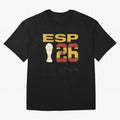 Spain Football World Cup 2026 - Vintage ESP 26 Flag Design Oversized T-Shirt Fuel Global Football Passion for FIFA World Cup 2026 Group Stage, Filled with CR7 and Messi, Brazil, Portugal and Argentina, Worldwide Fan Energy, Dramatic Goals, Stadium