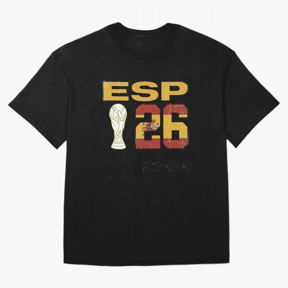 Spain Football World Cup 2026 - Vintage ESP 26 Flag Design Oversized T-Shirt Fuel Global Football Passion for FIFA World Cup 2026 Group Stage, Filled with CR7 and Messi, Brazil, Portugal and Argentina, Worldwide Fan Energy, Dramatic Goals, Stadium
