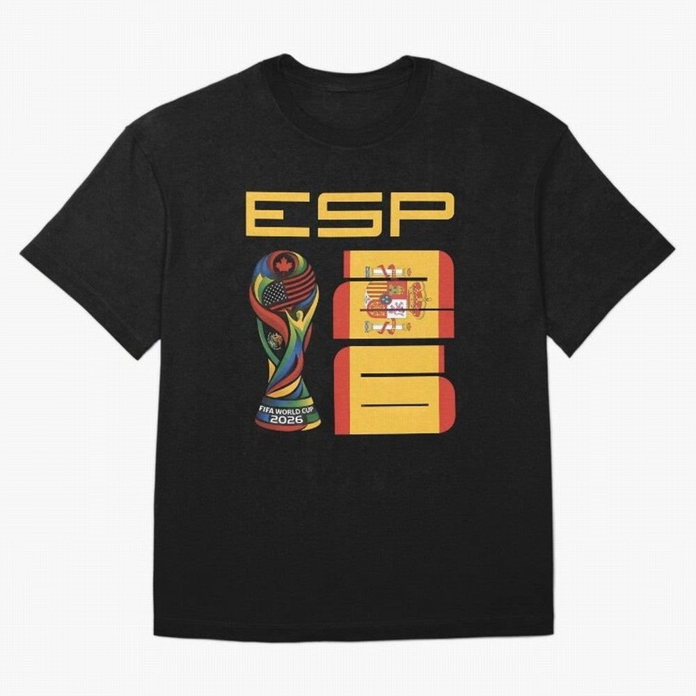 Spain Soccer World Cup 2026 Fan Art - ESP La Roja Oversized T-Shirt Carry the Colors and Pride of FIFA World Cup 2026 Group Stage Inspired by Cristiano Ronaldo, Haaland and CR7, England and Germany Energy, Football History, Final Match Energy,