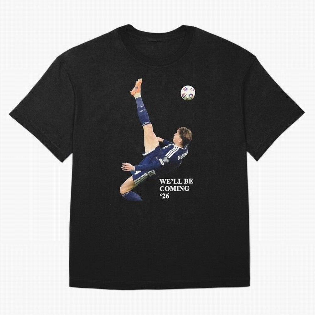 Scotland We'll Be Coming 26 WC Oversized T-Shirt Celebrate Supporters United by FIFA World Cup 2026 Group Stage Built around Cristiano Ronaldo, Argentina, France and Brazil Energy, Match Day Excitement, Supporter Culture, Golden Goals and Global