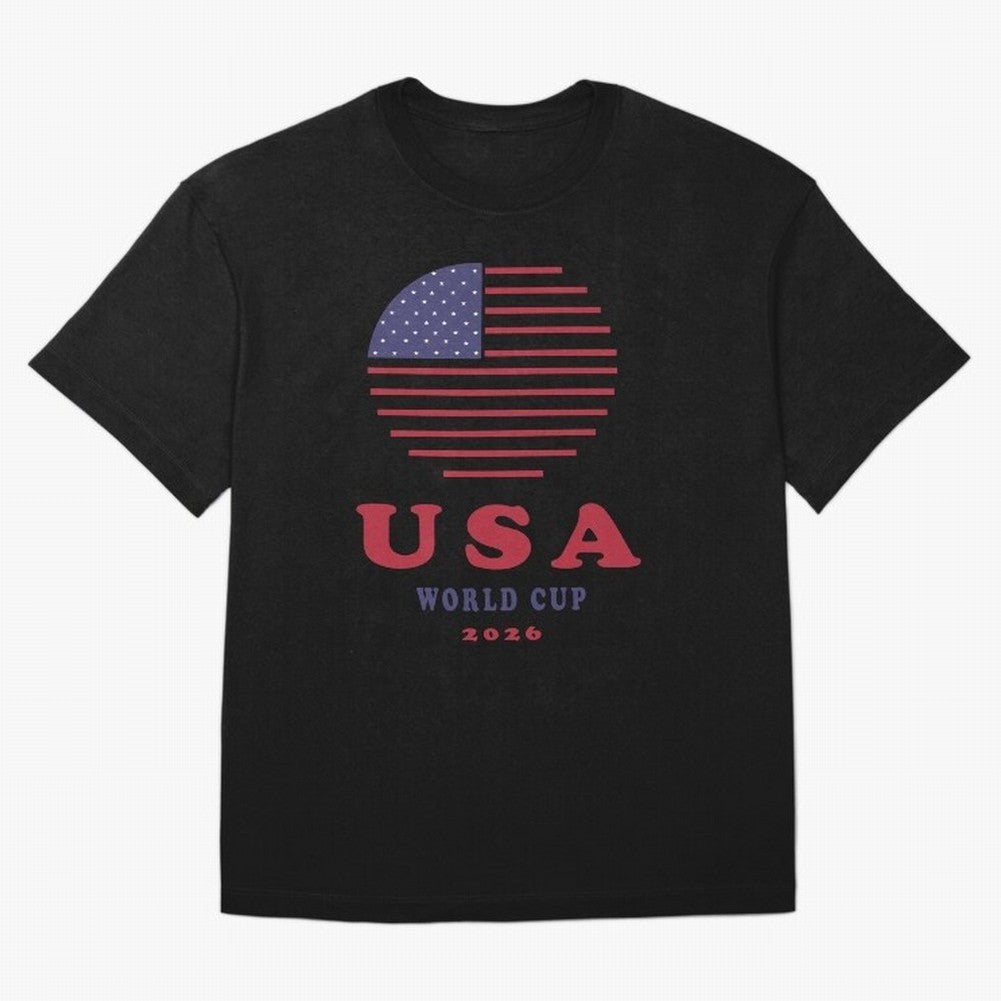 USA World Cup 2026 Soccer Fan Shirt | American Flag Football Retro Patriotic Design Oversized T-Shirt Support Your Favorite Stars during FIFA World Cup 2026 USA Canada Mexico Spirit, Driven by England and Germany, Messi and Cristiano Ronaldo, Retro