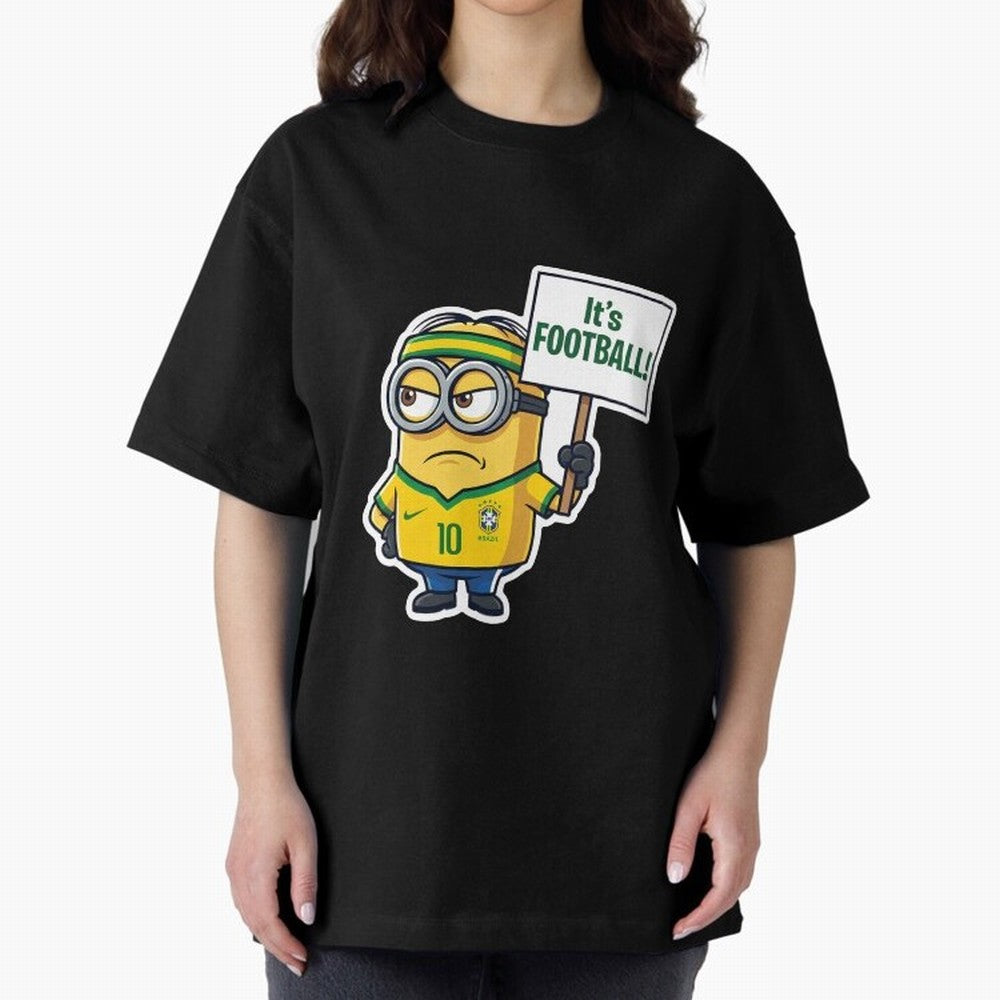 It's Football! - Funny Brazil Soccer Meme (Soccer v Football) v2 Oversized T-Shirt Bring Match Day Fire to FIFA World Cup 2026 Spirit, Celebrating Argentina, Cristiano Ronaldo, Soccer Culture, Superstar Moments, National Team Dreams and Competitive
