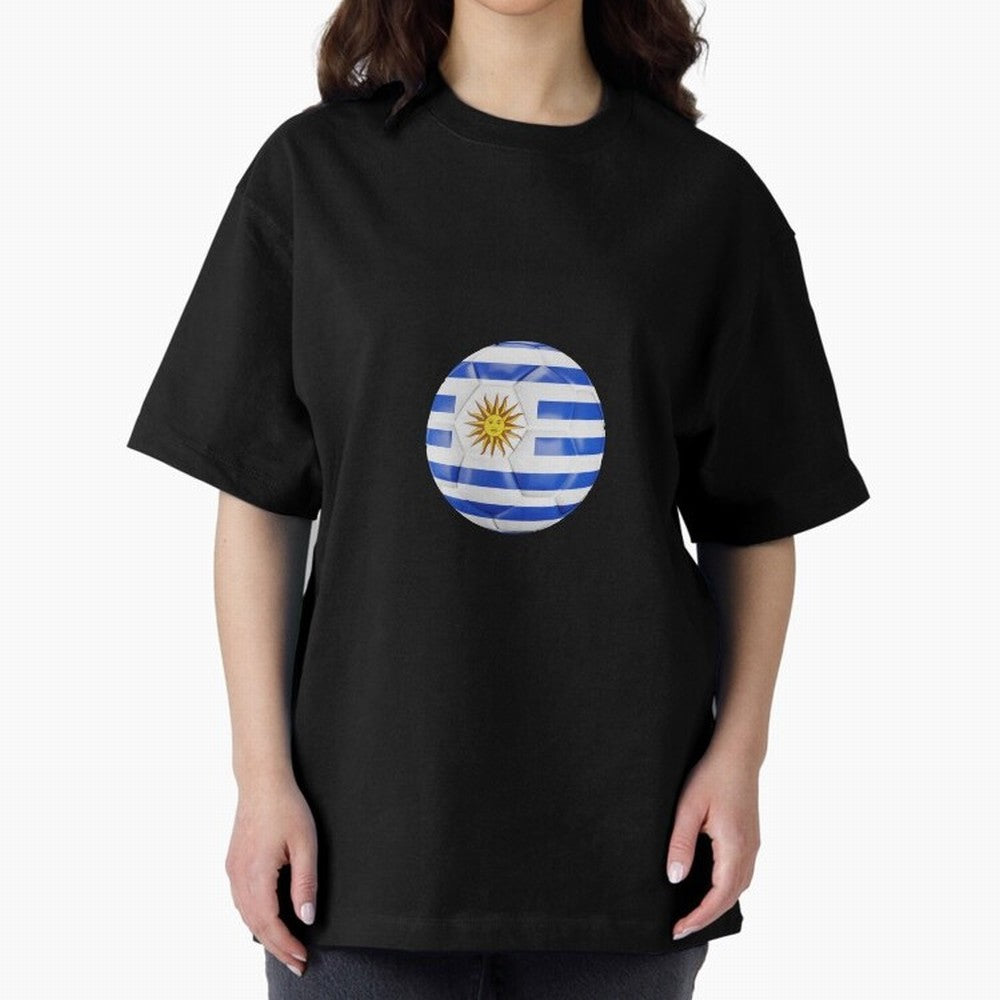 Uruguay Football Oversized T-Shirt Capture Stadium Memories from FIFA World Cup 2026 for Fans of Haaland and Mbappe and England, France and Netherlands, Bringing Tournament Hype, Historic Matchups, Family Viewing Parties and Global Sports Pride;