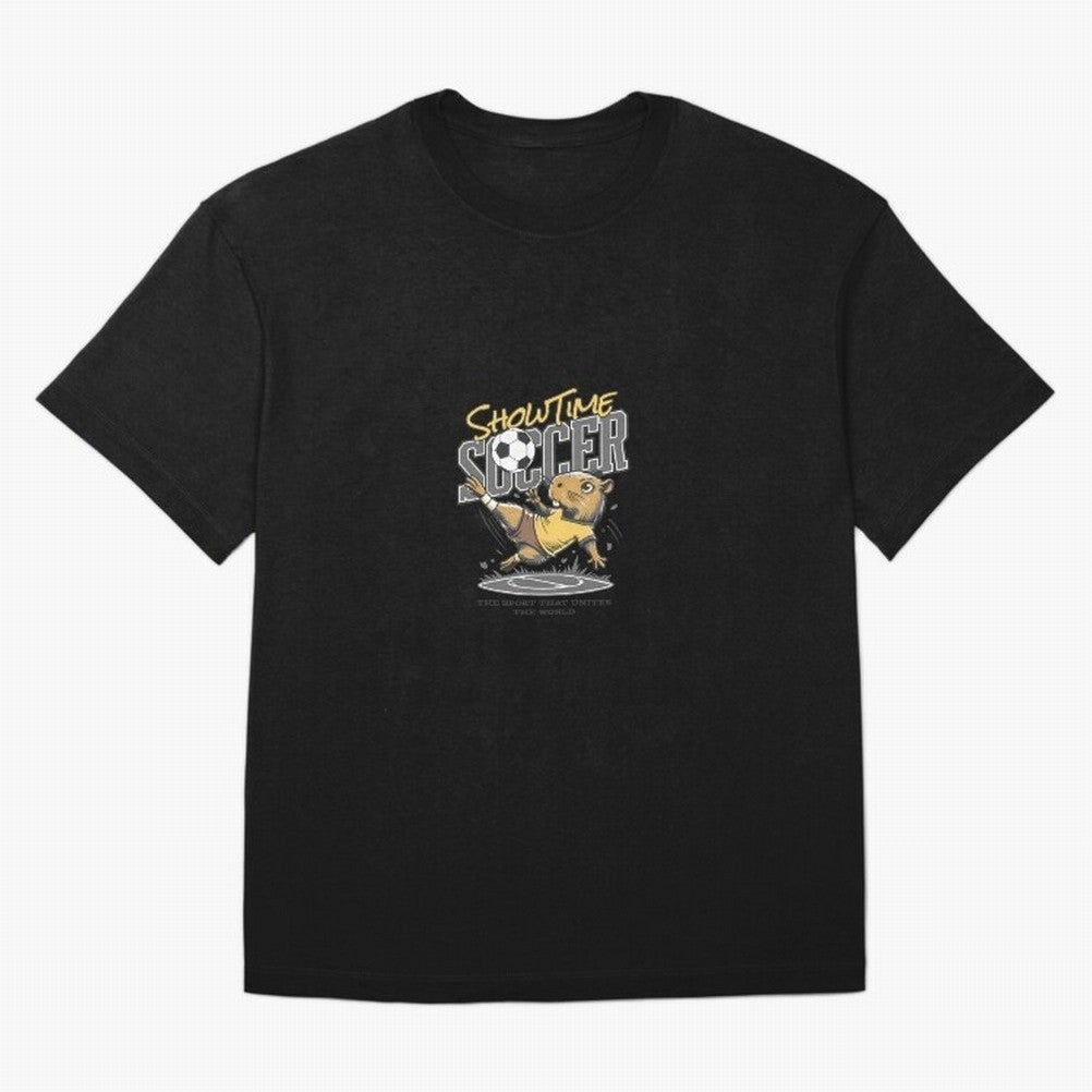 Capybara Playing Soccer Football Gray Vibes Oversized T-Shirt Get Ready for FIFA World Cup 2026 USA Canada Mexico Capturing Messi, Neymar and Mbappe, Argentina Energy, Vintage Soccer Flavor, Modern Football Stars, National Flags and Final Night