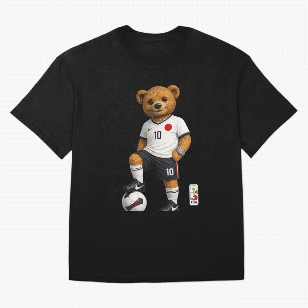 Japan Soccer Bear World Cup Teddy Bear Oversized T-Shirt Live the Energy of Match Day Hype around FIFA World Cup 2026, Haaland and Mbappe, Portugal, Tournament Hype, Historic Matchups, Family Viewing Parties and Global Sports Pride; Perfect for