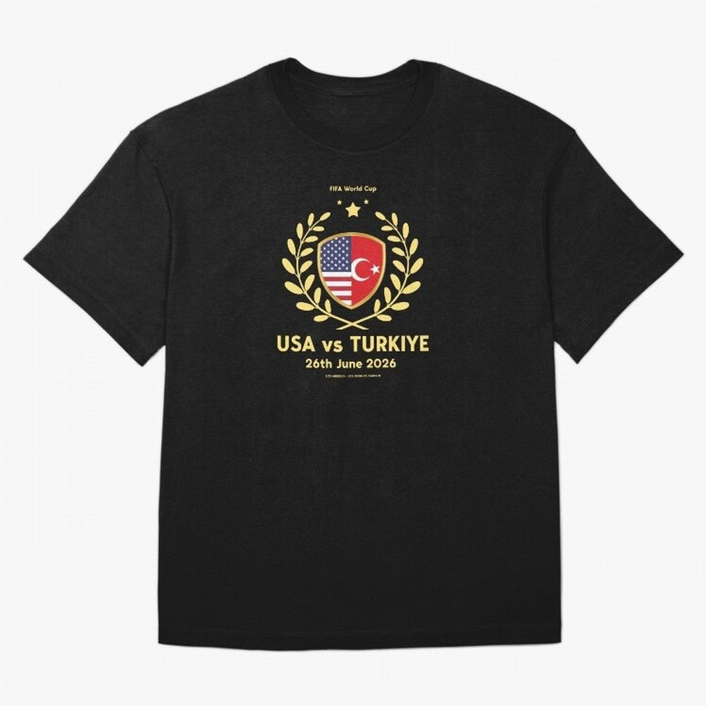 Copy of FIFA World Cup - USA v Turkiye Oversized T-Shirt Experience FIFA World Cup 2026 USA Canada Mexico for Fans of CR7 and Messi and England and Germany, Bringing Goal Celebration Energy, Supporter Heritage, Football Icons and Worldwide