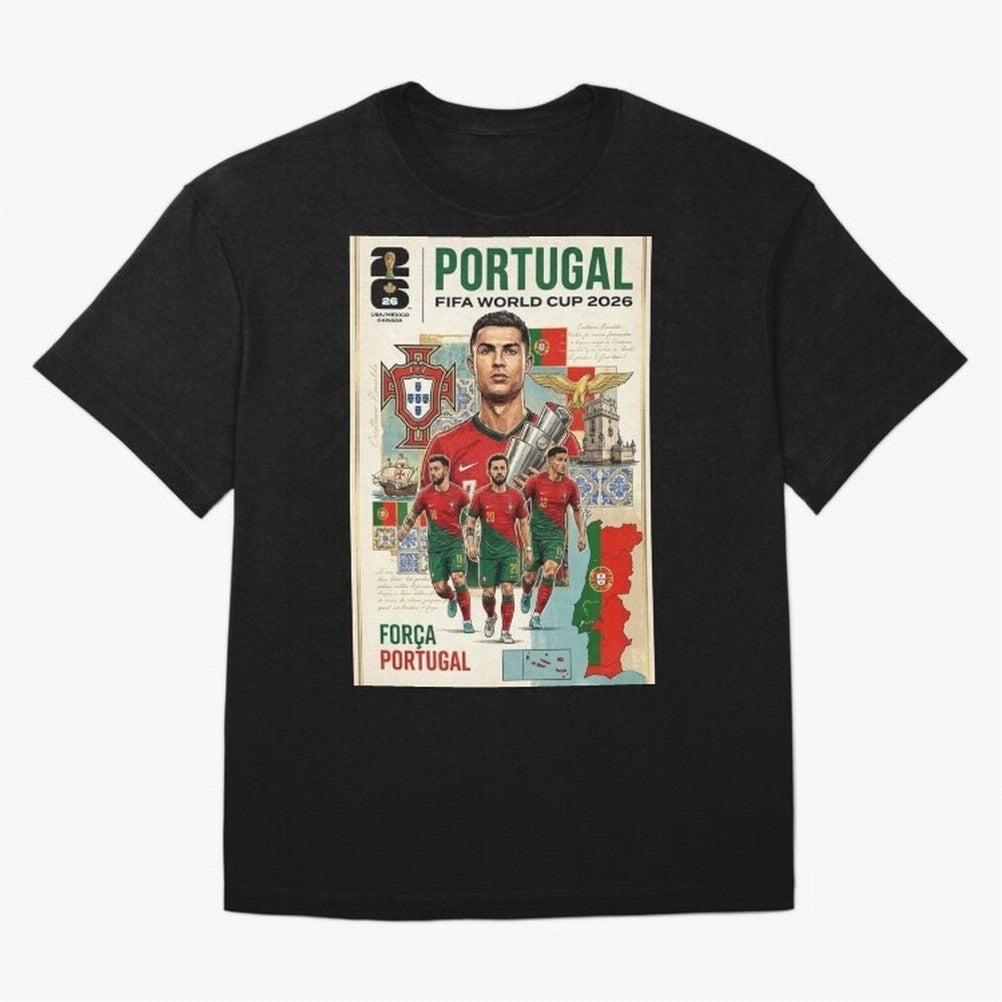 Portugal 2026 ¨C In Search of Glory Oversized T-Shirt Show Fan Pride Across Match Day Hype around FIFA World Cup 2026 USA Canada Mexico, CR7 and Messi, Brazil, Portugal and Argentina, Football Passion, Legendary Performances, Festival Vibes and