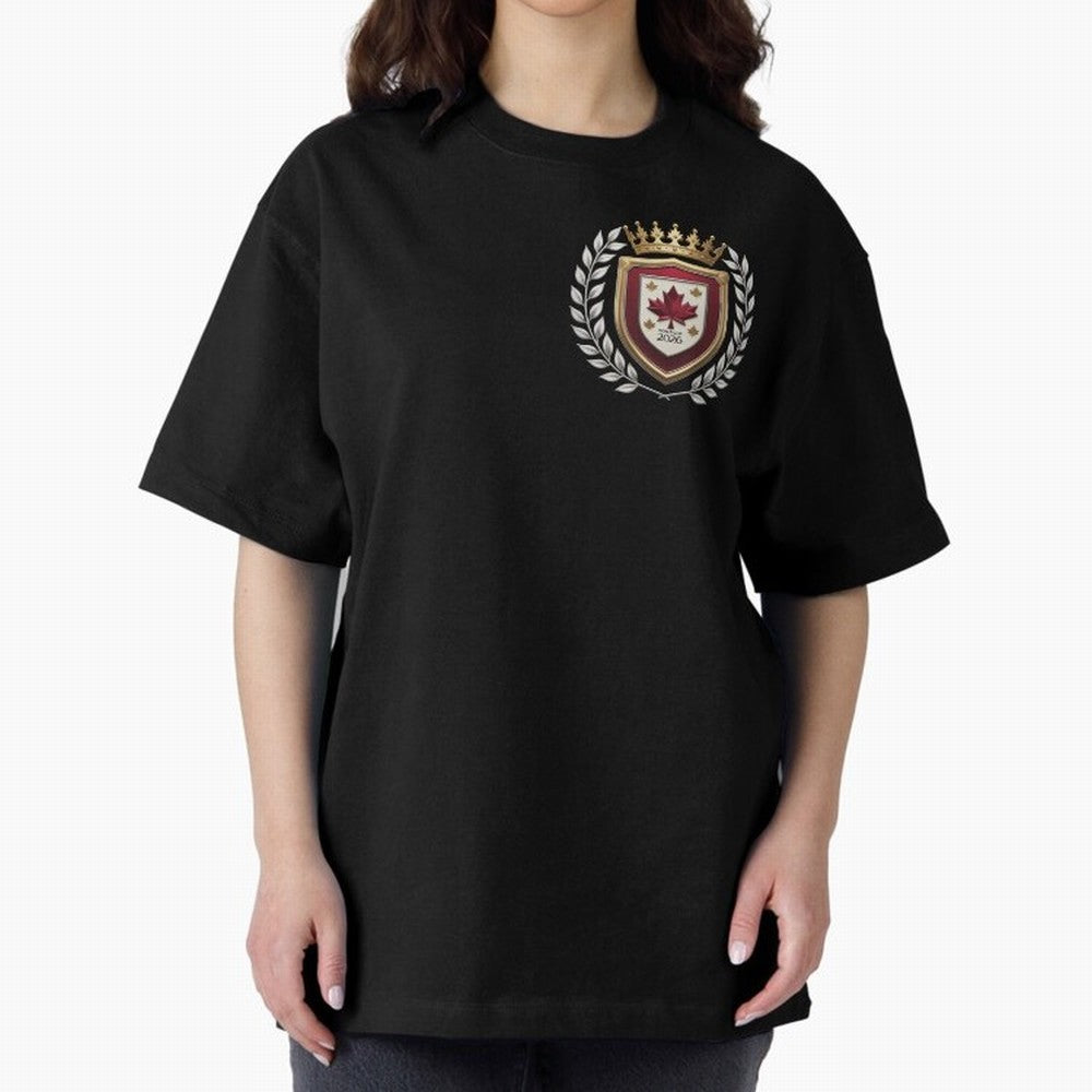 Canada World Cup 2026 Oversized T-Shirt Bring FIFA World Cup 2026 USA Canada Mexico Spirit, Made for England, Haaland, Vintage Soccer Flavor, Modern Football Stars, National Flags and Final Night Emotion; Made for Collectors Who Enjoy Iconic