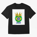 Brazil Football Champion Crown 2026 Oversized T-Shirt Capture Global Football Passion for FIFA World Cup 2026, Made for Mbappe and Neymar, Spain, Tournament Hype, Historic Matchups, Family Viewing Parties and Global Sports Pride; Great for