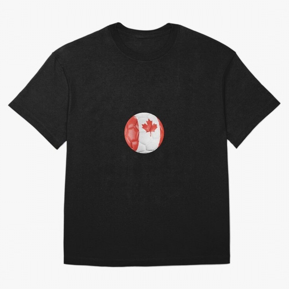 Canada Oversized T-Shirt Stand Out with Spirit from Global Football Passion for FIFA World Cup 2026 USA Canada Mexico, Capturing Messi and Cristiano Ronaldo, England, Vintage Soccer Flavor, Modern Football Stars, National Flags and Final Night