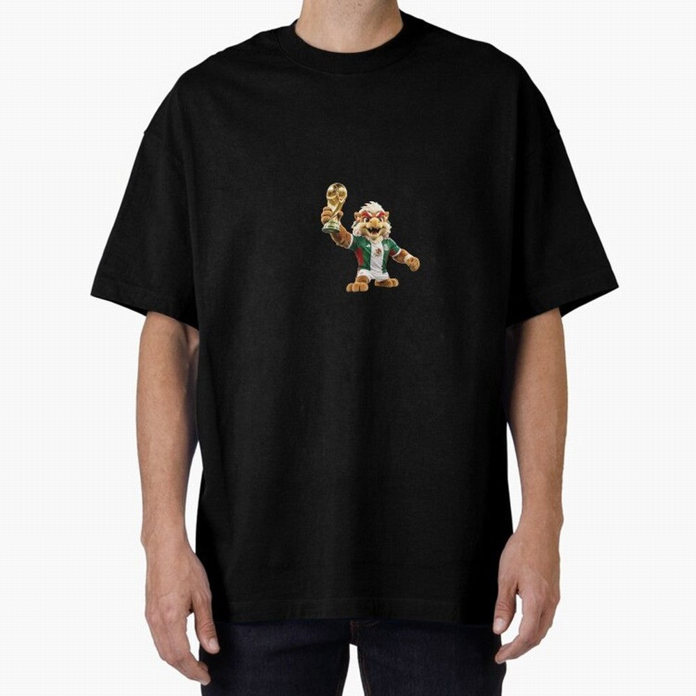 Mexico Soccer Mascot Champion - Mexican Football Victory Trophy 2026 Oversized T-Shirt Bring Legendary Rivalry Energy to FIFA World Cup 2026 Group Stage Made for Cristiano Ronaldo, Spain and Netherlands Energy, Match Day Excitement, Supporter