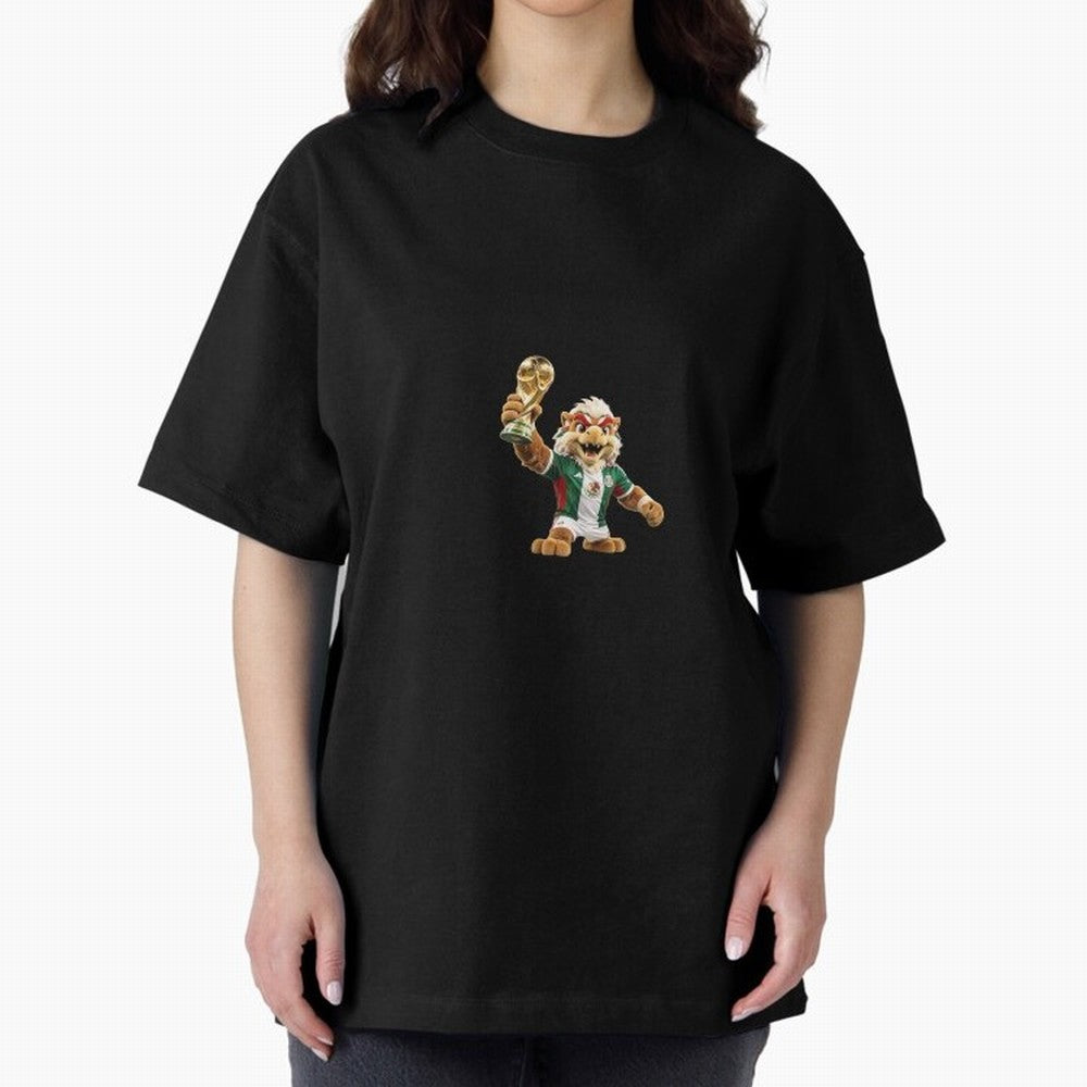 Mexico Soccer Mascot Champion - Mexican Football Victory Trophy 2026 Oversized T-Shirt Bring Legendary Rivalry Energy to FIFA World Cup 2026 Group Stage Made for Cristiano Ronaldo, Spain and Netherlands Energy, Match Day Excitement, Supporter