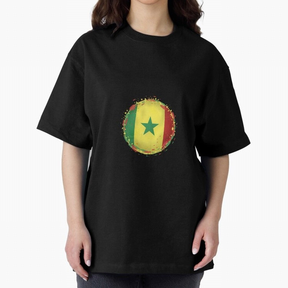 Senegal Oversized T-Shirt Celebrate Golden Goal Energy in FIFA World Cup 2026 Group Stage Centered on Messi, CR7 and Mbappe, France and Portugal Energy, Retro Football Energy, Iconic Rivalries, Trophy Chase Drama and Stadium Atmosphere; Made for