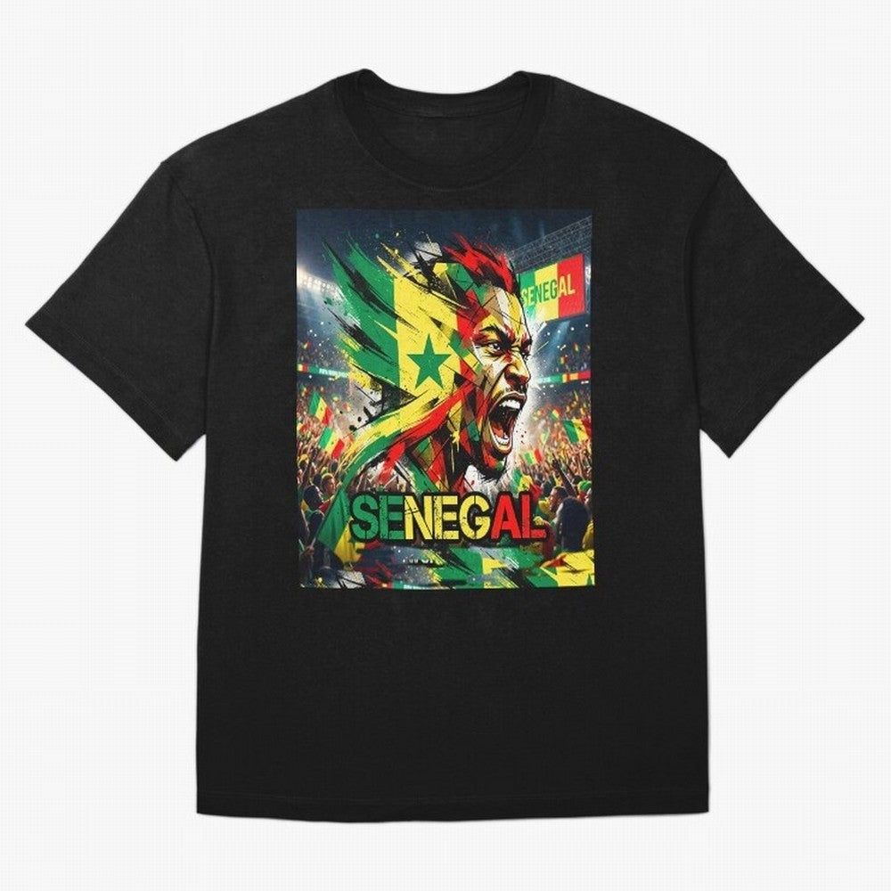 SENEGAL FOOTBALL TEAM Oversized T-Shirt Feel the Heartbeat of FIFA World Cup 2026 Group Stage for Fans of Messi and Cristiano Ronaldo and England, France and Netherlands, Bringing Tournament Hype, Historic Matchups, Family Viewing Parties and