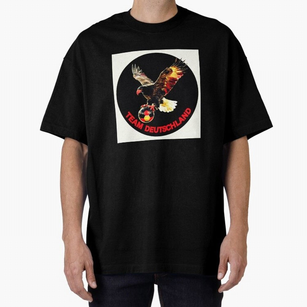 Eagle motif TEAM Germany Oversized T-Shirt Bring FIFA World Cup 2026 USA Canada Mexico for Fans of CR7 and Messi and Argentina, Bringing Championship Spirit, Famous Goals, Roaring Crowds and International Football Unity; Created for Match Day