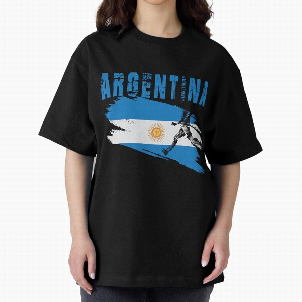 Argentina World Cup 2026 ¨C Pride in Motion Oversized T-Shirt Capture Stadium Memories from the FIFA World Cup 2026 Group Stage Journey through Neymar Highlights, Portugal, Spain and Germany Pride, Soccer Culture, Superstar Moments, National Team