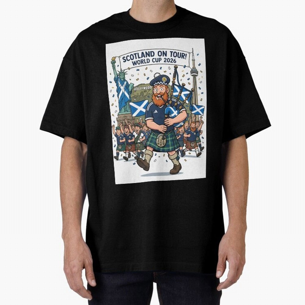 World Cup 2026 Tour Oversized T-Shirt Celebrate National Team Dreams in FIFA World Cup 2026 USA Canada Mexico for Fans of Mbappe and Brazil, Portugal and Argentina, Bringing Stadium Chants, National Pride, Trophy Dreams and Unforgettable Football