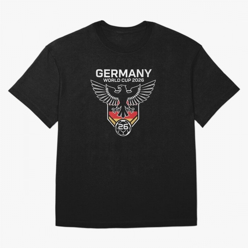 Germany National Football Team World Cup 2026 Eagle Logo Oversized T-Shirt Stand with Global Football Passion for FIFA World Cup 2026 USA Canada Mexico, Driven by Mbappe and Neymar, Argentina, Soccer Culture, Superstar Moments, National Team Dreams