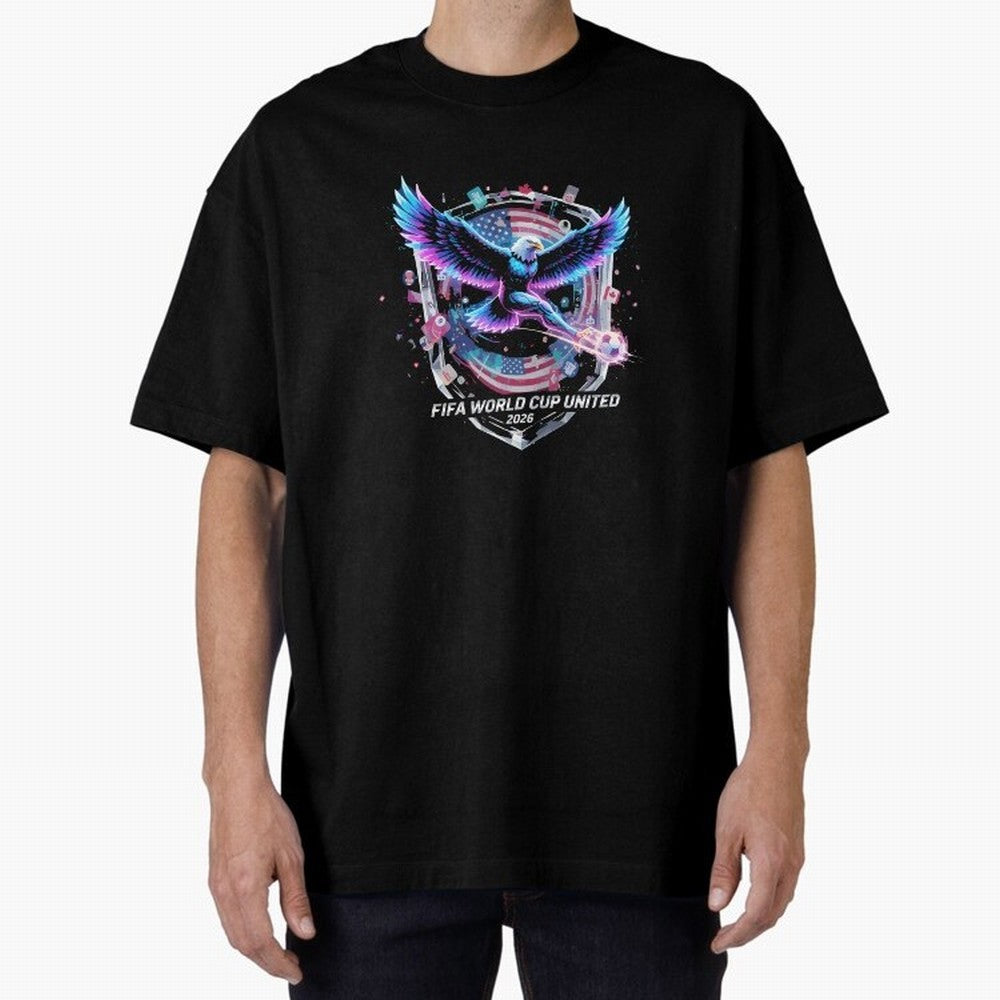 FIFA World Cup 2026 United Eagle Soccer Art T-Shirt_86867742 Oversized T-Shirt Keep the Legacy of Global Football Passion for FIFA World Cup 2026, Centered on Haaland, England and Germany, Supporter Pride, Iconic Celebrations, Legendary Names and